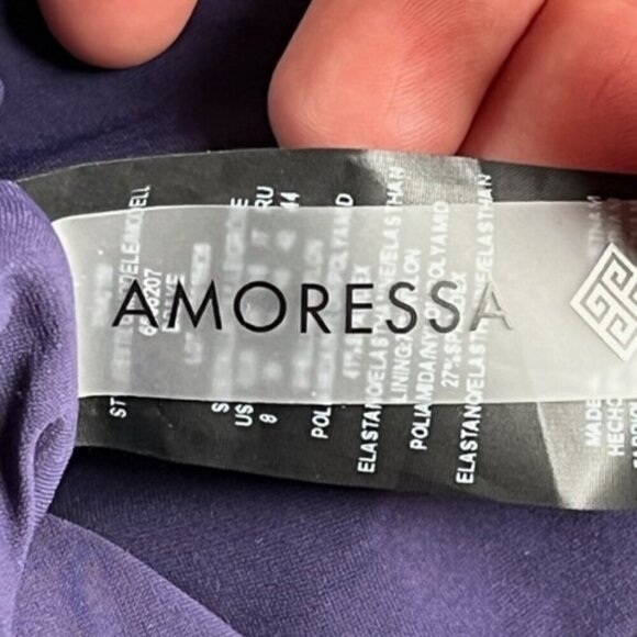 Amoressa by Miraclesuit NWT Women’s Purple Oil Slick Drake One-Piece Swimsuit 8 - Picture 14 of 16